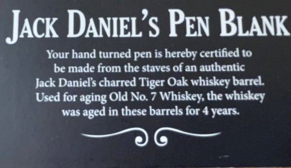 Pen Made From A Jack Daniels Barrel