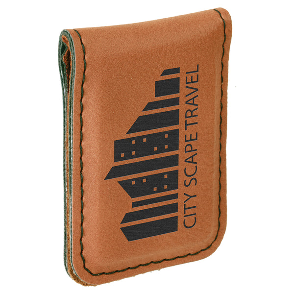 Leatherette Engravable money clip