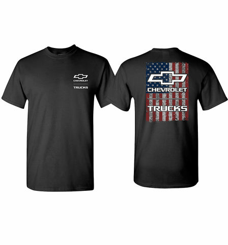 Chevy Truck American Flag Tshirt