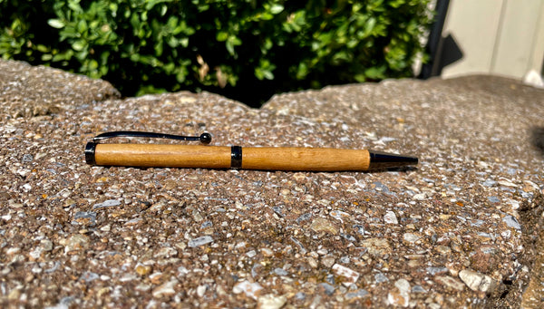 Spalted Poplar Natural Slim Line Pen