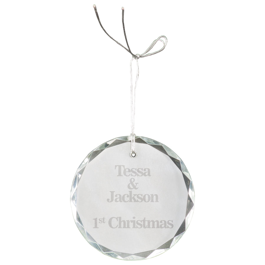 Crystal Round Faceted Ornament