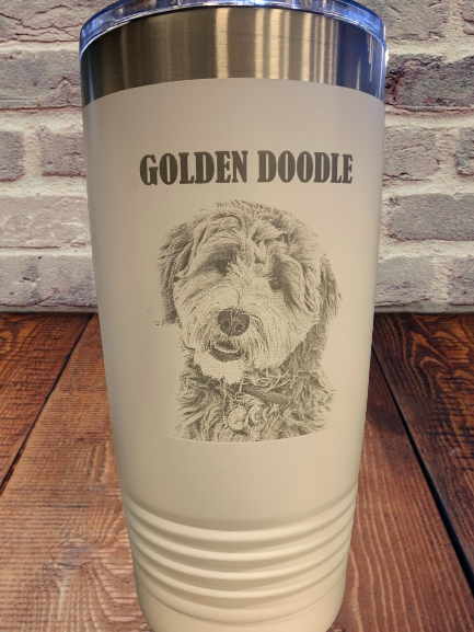 Golden doodle tumbler