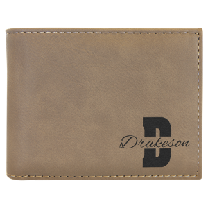 Laserable Leatherette Bifold Wallet