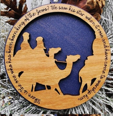 Three Kings Ornament with verse