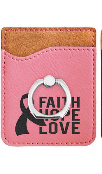 Leatherette Phone wallet and Ring