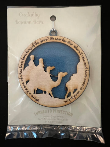 Three Kings Ornament with verse