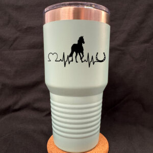 Horse Heartbeat 30oz Tapered Cup