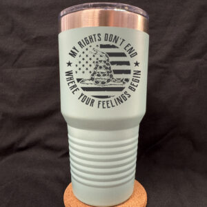 My Rights Don’t End Flag 30oz Tapered Cup