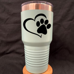 Heart Paw 30oz Tapered Cup