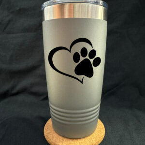 Heart Paw 20oz Tapered Cup