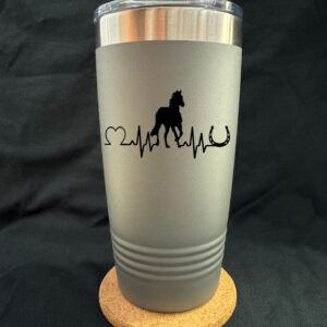 Horse Heartbeat 20oz Tapered Cup