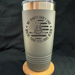 My Rights Don’t End Flag 20oz Tapered Cup