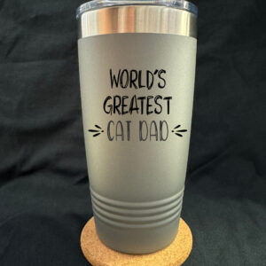 Worlds Greatest Cat Dad 20oz Tapered Cup